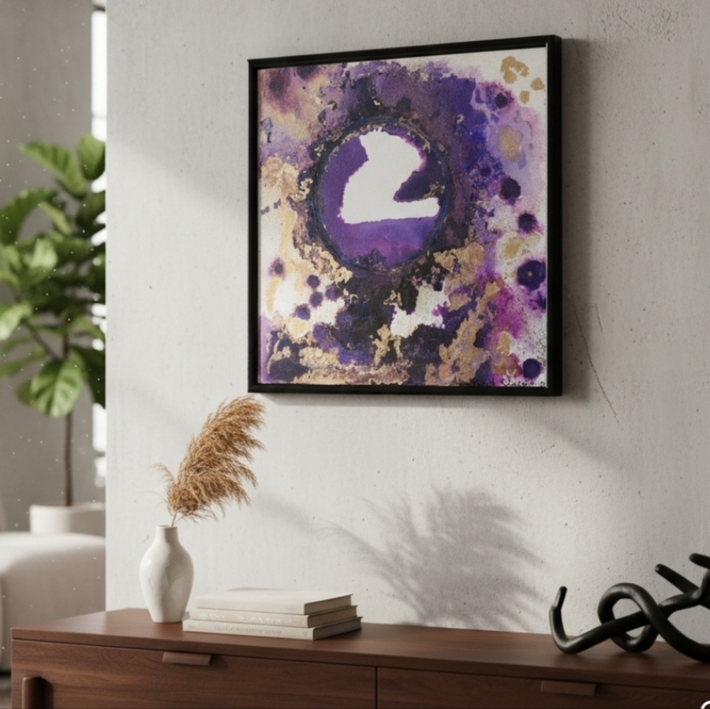 HANDCRAFTED Abstract Painting HANDPAINTED Wall Art Decor HANDMADE Artwork